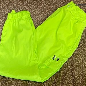 Neon green track pants-Stand out from the crowd